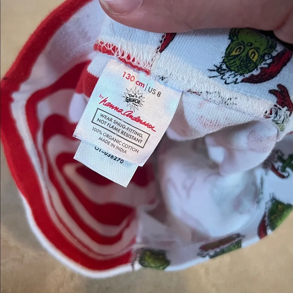 Hanna Andersson Dr. Seuss Grinch Long John Pajama Set Grinch Mix It Up Size 8